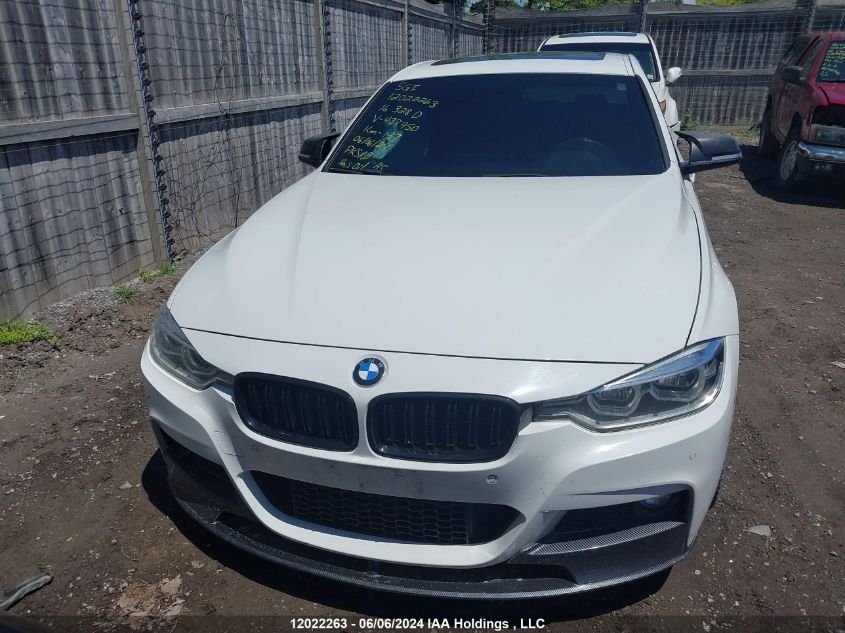 2016 BMW 328 D xDrive VIN: WBA8F1C50GK438950 Lot: 12022263