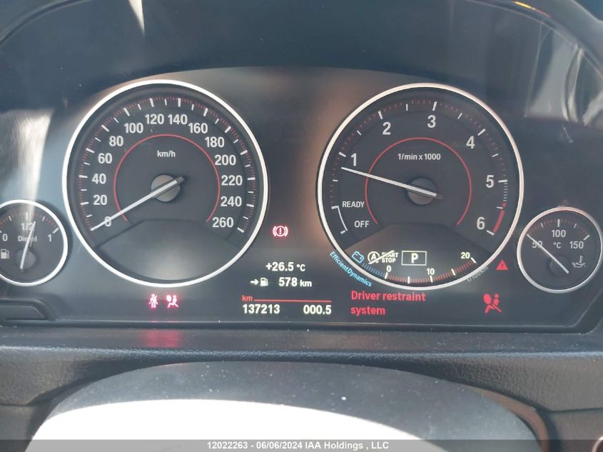 2016 BMW 328 D xDrive VIN: WBA8F1C50GK438950 Lot: 12022263