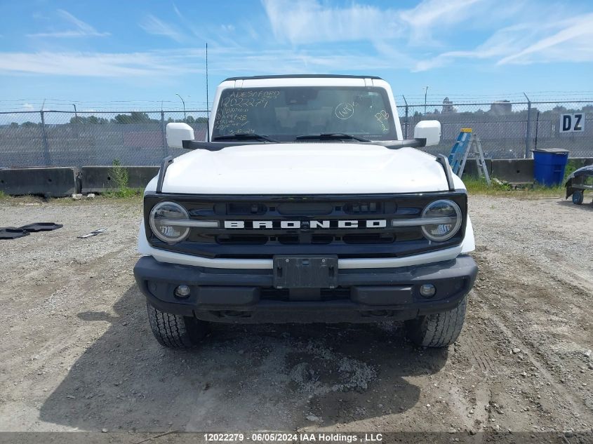 2021 Ford Bronco Outer Banks VIN: 1FMDE5BH2MLA84728 Lot: 12022279