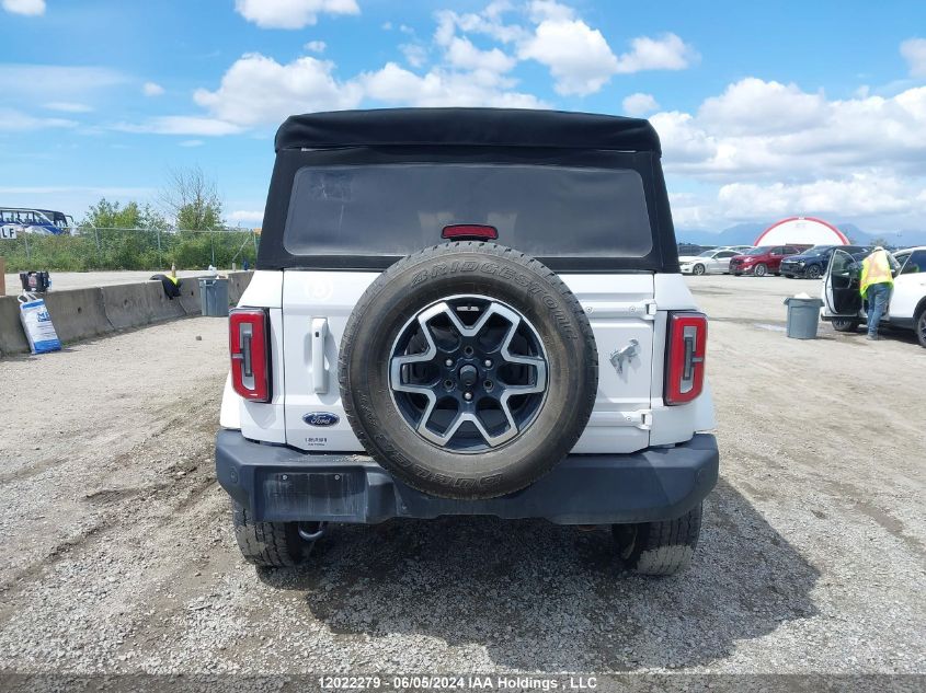 2021 Ford Bronco Outer Banks VIN: 1FMDE5BH2MLA84728 Lot: 12022279