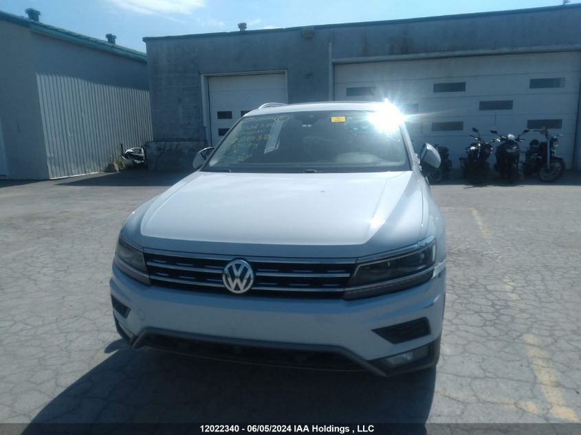 2018 Volkswagen Tiguan VIN: 3VV4B7AX1JM219386 Lot: 12022340