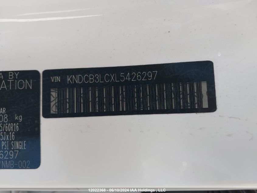 2020 Kia Niro VIN: KNDCB3LCXL5426297 Lot: 12022368