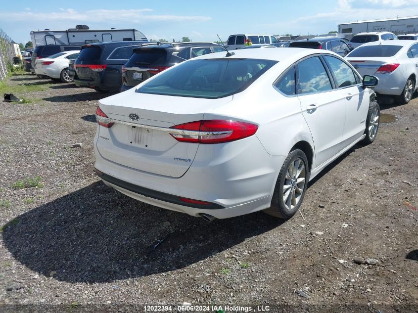 2017 Ford Fusion S Hybrid VIN: 3FA6P0UU4HR345178 Lot: 12022394