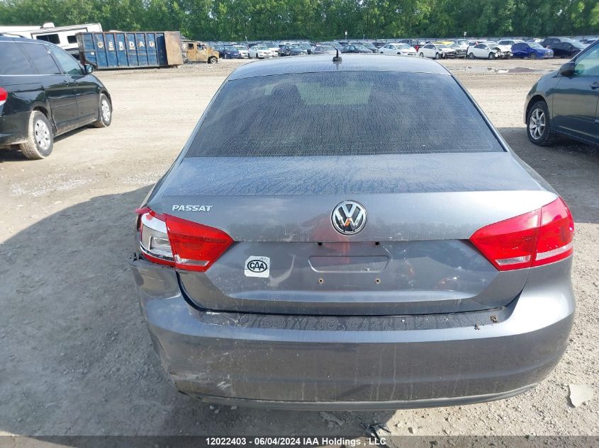 2012 Volkswagen Passat VIN: 1VWAH7A33CC013162 Lot: 12022403