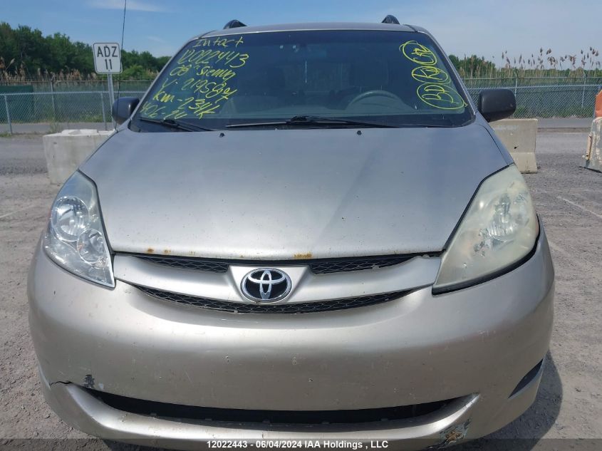 2008 Toyota Sienna VIN: 5TDZK23C68S219587 Lot: 12022443