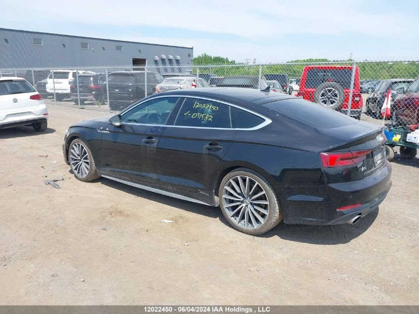 2018 Audi A5 Sportback VIN: WAUENCF59JA051582 Lot: 12022450