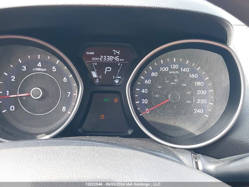 2012 Hyundai Elantra Gl VIN: 5NPDH4AE9CH125064 Lot: 12022546