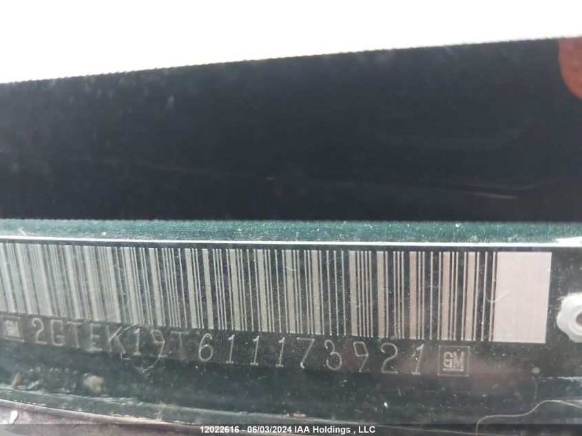 2001 GMC Sierra 1500 VIN: 2GTEK19T611173921 Lot: 12022616