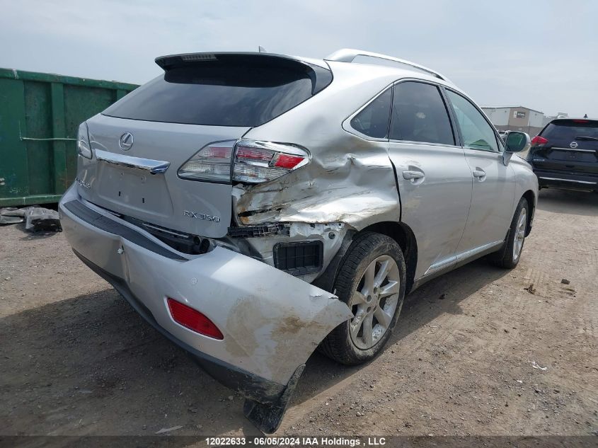2010 Lexus Rx 350 VIN: 2T2BK1BA2AC009722 Lot: 12022633
