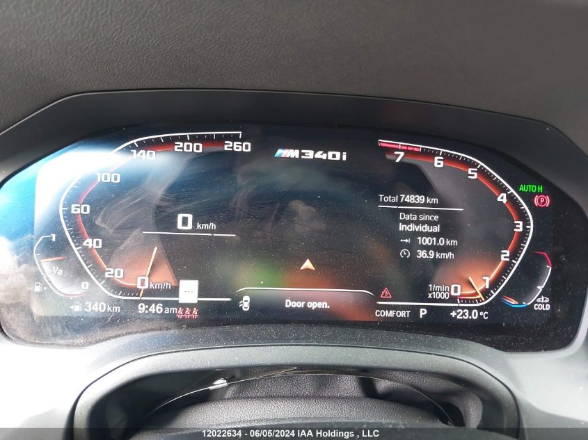 2020 BMW M340Xi VIN: WBA5U9C07LA380945 Lot: 12022634