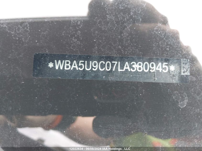 2020 BMW M340Xi VIN: WBA5U9C07LA380945 Lot: 12022634