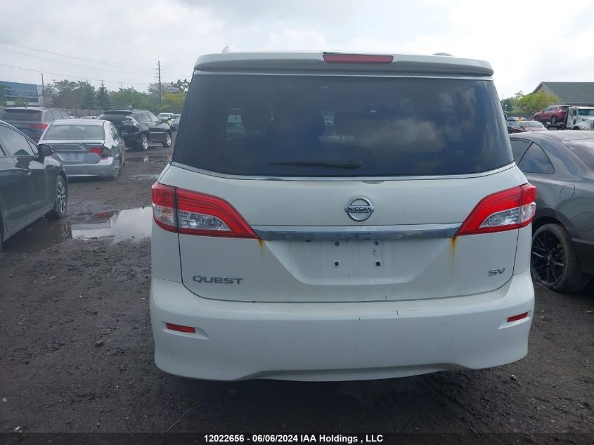 2013 Nissan Quest S/Sv/Sl/Le VIN: JN8AE2KP6D9065646 Lot: 12022656