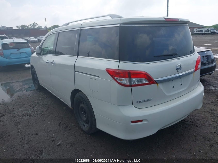 2013 Nissan Quest S/Sv/Sl/Le VIN: JN8AE2KP6D9065646 Lot: 12022656