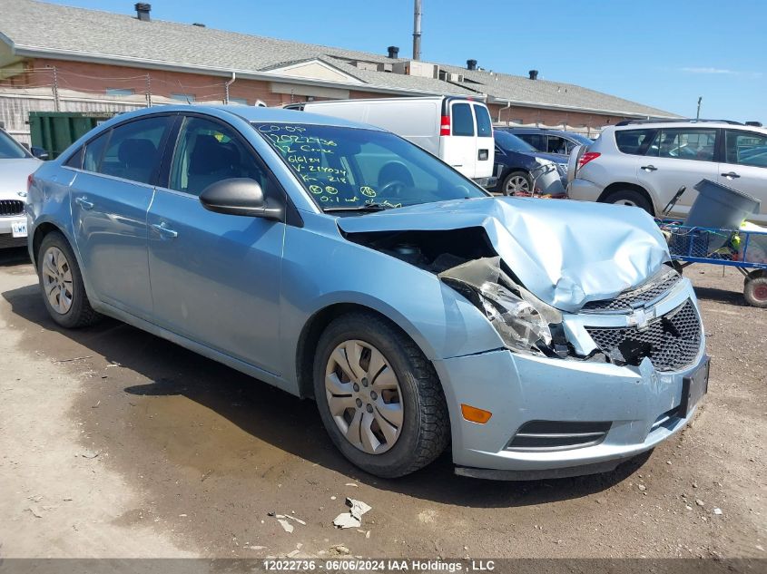 2012 Chevrolet Cruze VIN: 1G1PC5SH8C7214034 Lot: 12022736