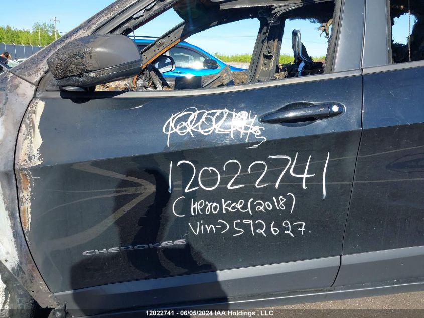 2018 Jeep Cherokee Trailhawk VIN: 1C4PJMBXXJD592627 Lot: 12022741