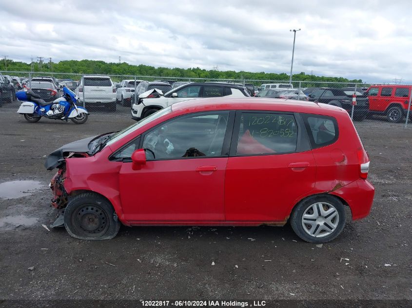 2007 Honda Fit VIN: JHMGD37417S820582 Lot: 12022817