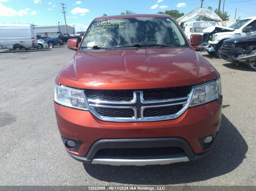 2012 Dodge Journey R/T VIN: 3C4PDDFG4CT312909 Lot: 12022886