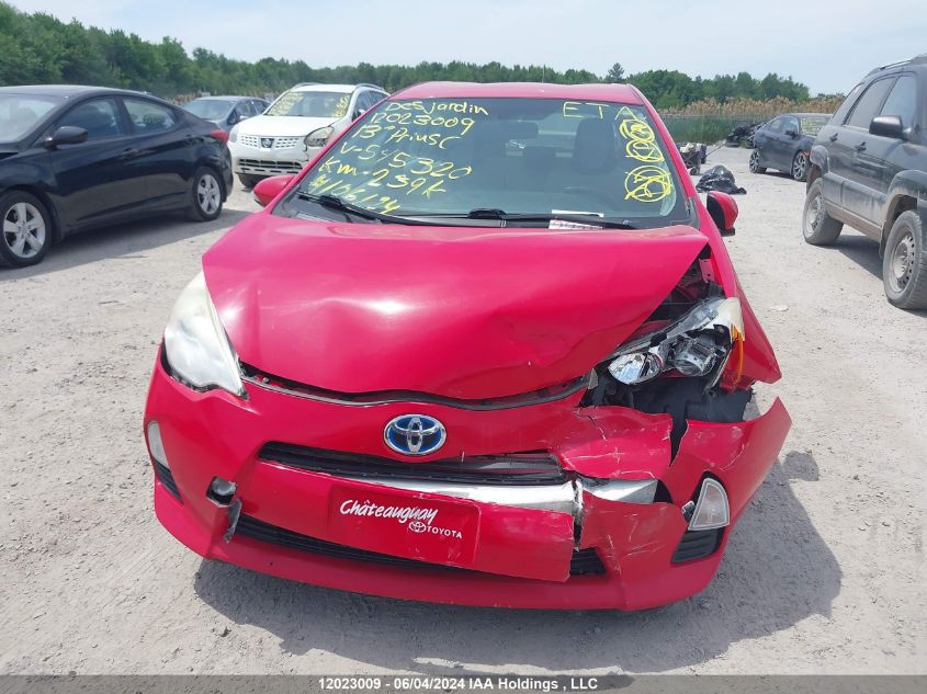 2013 Toyota Prius C VIN: JTDKDTB34D1545320 Lot: 12023009