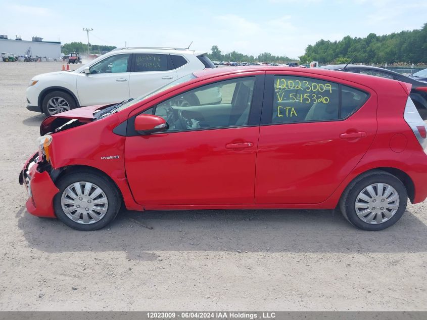 2013 Toyota Prius C VIN: JTDKDTB34D1545320 Lot: 12023009