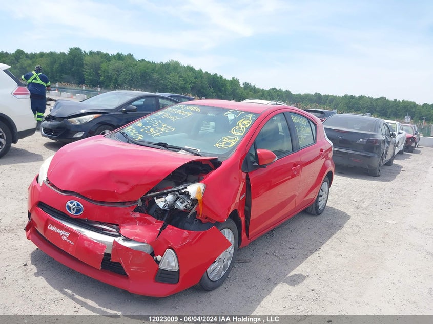 2013 Toyota Prius C VIN: JTDKDTB34D1545320 Lot: 12023009