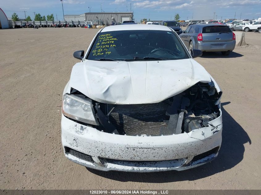 2013 Dodge Avenger Se VIN: 1C3CDZAB0DN586878 Lot: 12023010