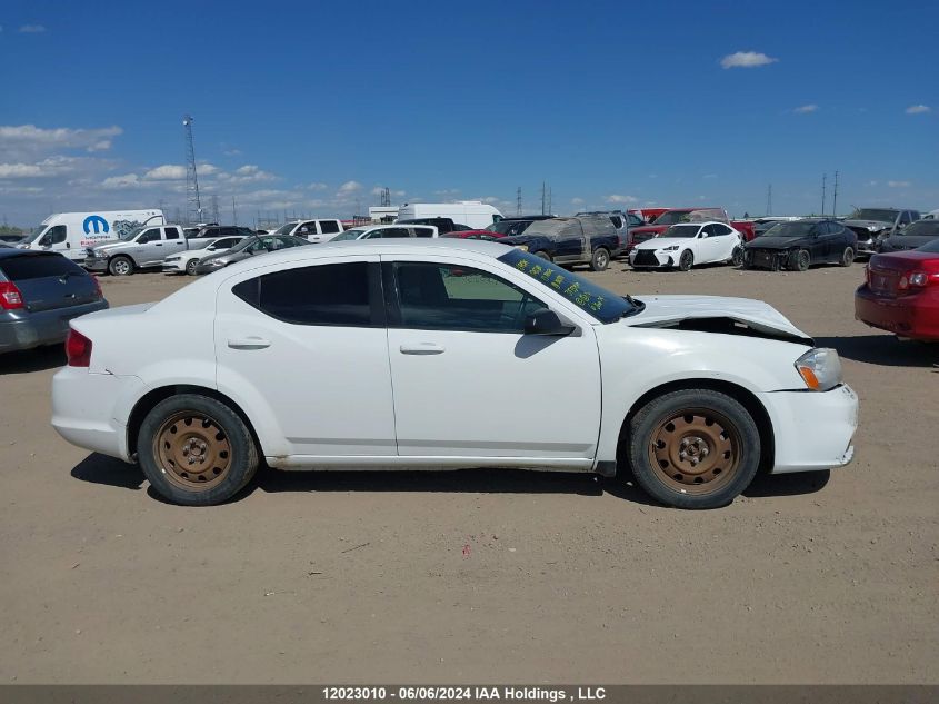 2013 Dodge Avenger Se VIN: 1C3CDZAB0DN586878 Lot: 12023010