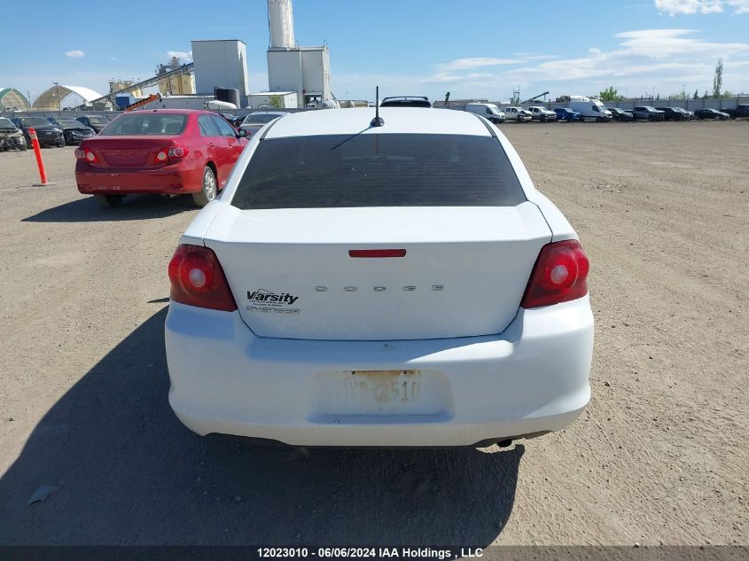 2013 Dodge Avenger Se VIN: 1C3CDZAB0DN586878 Lot: 12023010