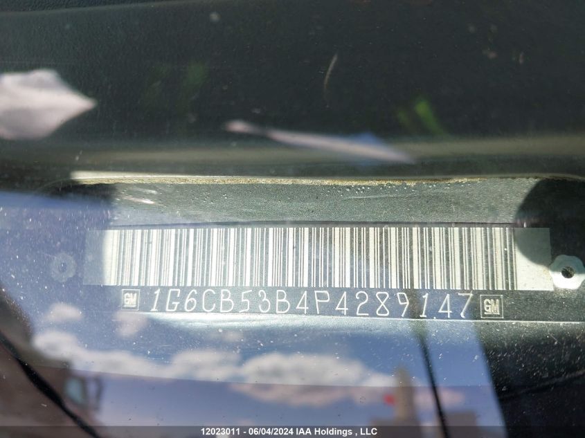 1993 Cadillac 60 Special VIN: 1G6CB53B4P4289147 Lot: 12023011