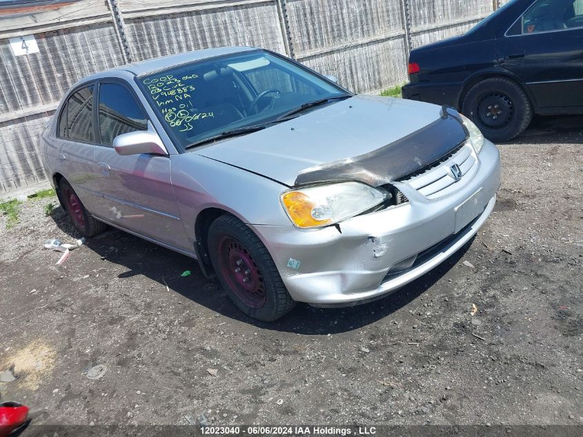 2003 Honda Civic Sdn VIN: 2HGES16673H948883 Lot: 12023040