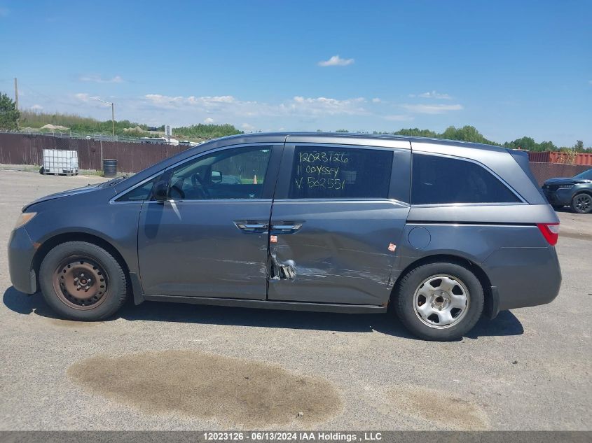 2011 Honda Odyssey Ex VIN: 5FNRL5H44BB502551 Lot: 12023126