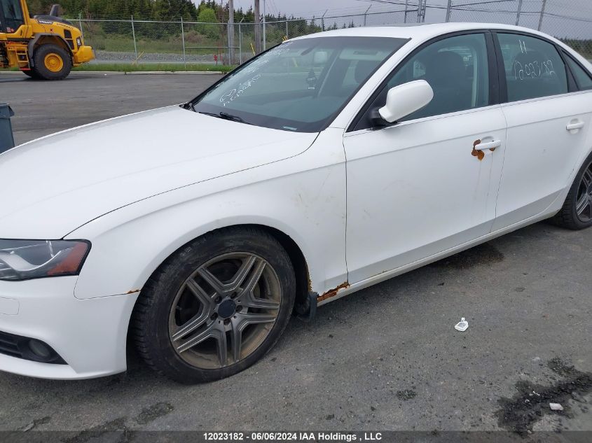 2011 Audi A4 VIN: WAUFFCFL3BN039969 Lot: 12023182