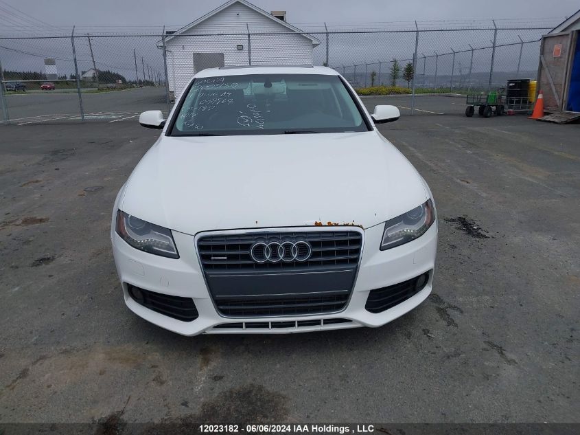 2011 Audi A4 VIN: WAUFFCFL3BN039969 Lot: 12023182