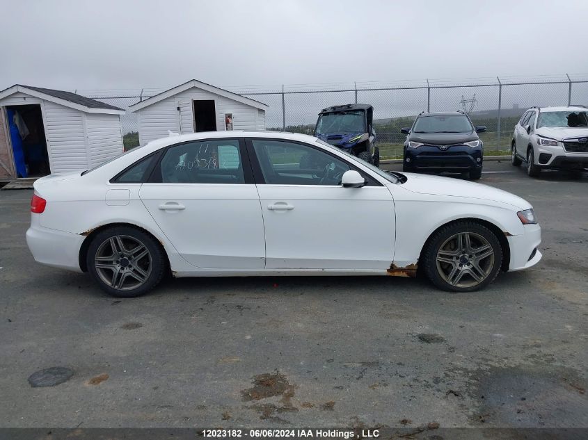 2011 Audi A4 VIN: WAUFFCFL3BN039969 Lot: 12023182