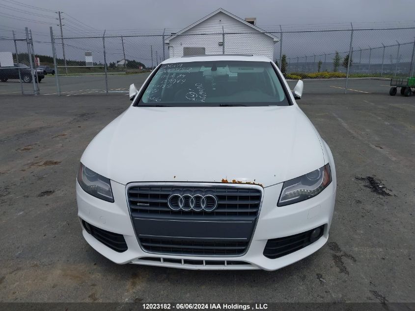 2011 Audi A4 VIN: WAUFFCFL3BN039969 Lot: 12023182