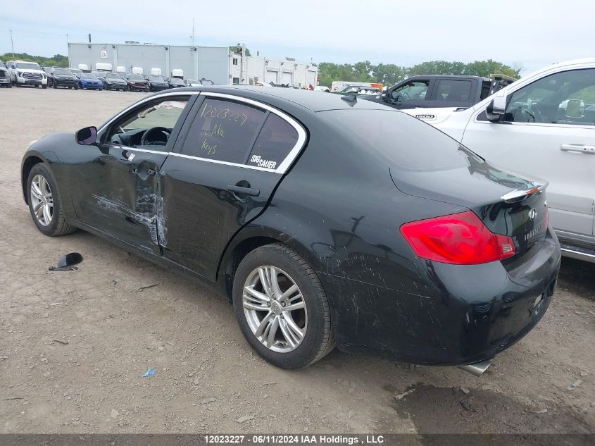 2012 Infiniti G25 VIN: JN1DV6AR5CM862259 Lot: 12023227