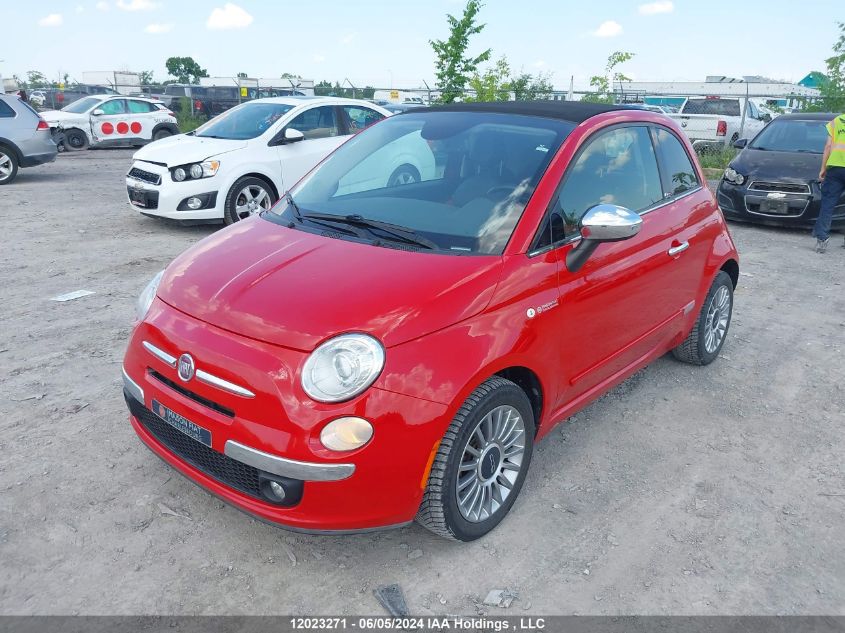 2014 Fiat 500 Lounge VIN: 3C3CFFER0ET287067 Lot: 12023271