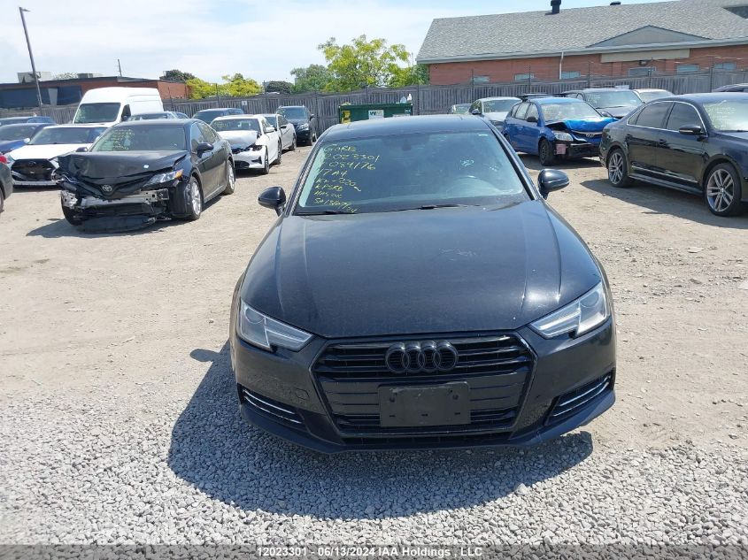 2017 Audi A4 VIN: WAUANAF43HA084176 Lot: 12023301