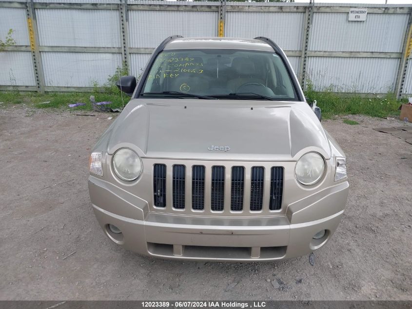 2009 Jeep Compass Sport VIN: 1J4FF47B19D210663 Lot: 12023389