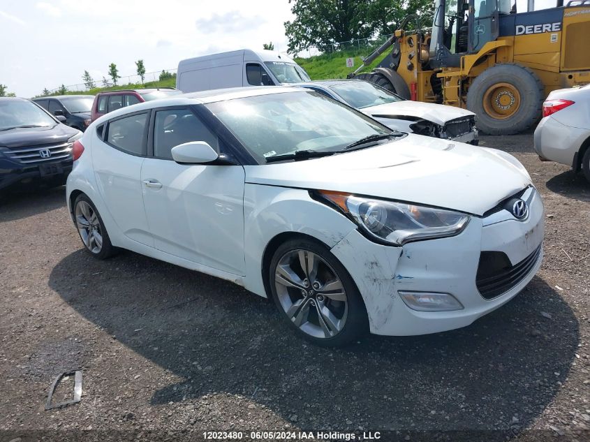 2012 Hyundai Veloster Tech VIN: KMHTC6AD4CU082624 Lot: 12023480