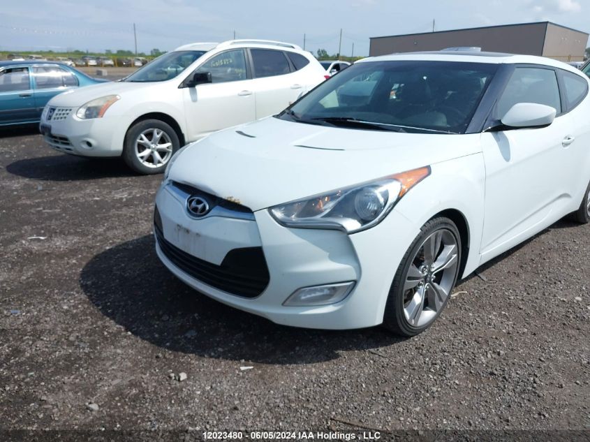 2012 Hyundai Veloster Tech VIN: KMHTC6AD4CU082624 Lot: 12023480