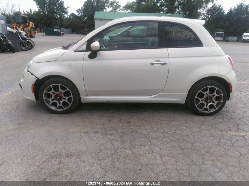 2013 Fiat 500 Sport VIN: 3C3CFFBR8DT522883 Lot: 12023743
