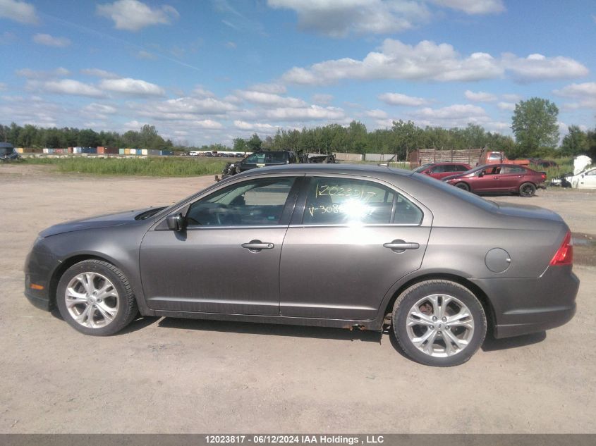 2012 Ford Fusion Se VIN: 3FAHP0HA3CR308222 Lot: 12023817