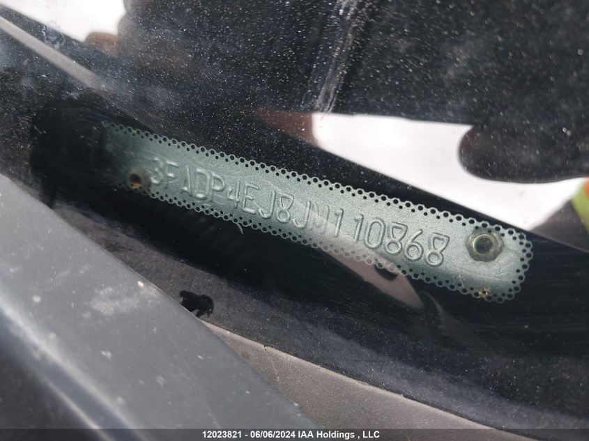 2018 Ford Fiesta Se VIN: 3FADP4EJ8JM110868 Lot: 12023821