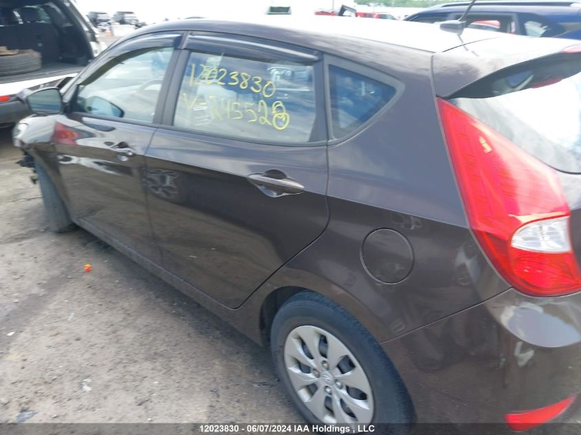 2016 Hyundai Accent VIN: KMHCT5AE1GU245528 Lot: 12023830