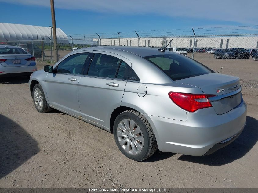 2012 Chrysler 200 Lx VIN: 1C3CCBAB7CN296260 Lot: 12023936