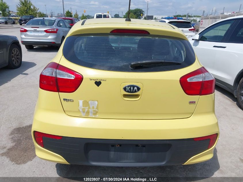 2016 Kia Rio VIN: KNADM5A3XG6533344 Lot: 12023937