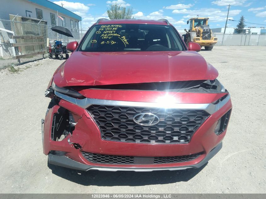 2019 Hyundai Santa Fe Se VIN: 5NMS2CAD0KH121281 Lot: 12023946