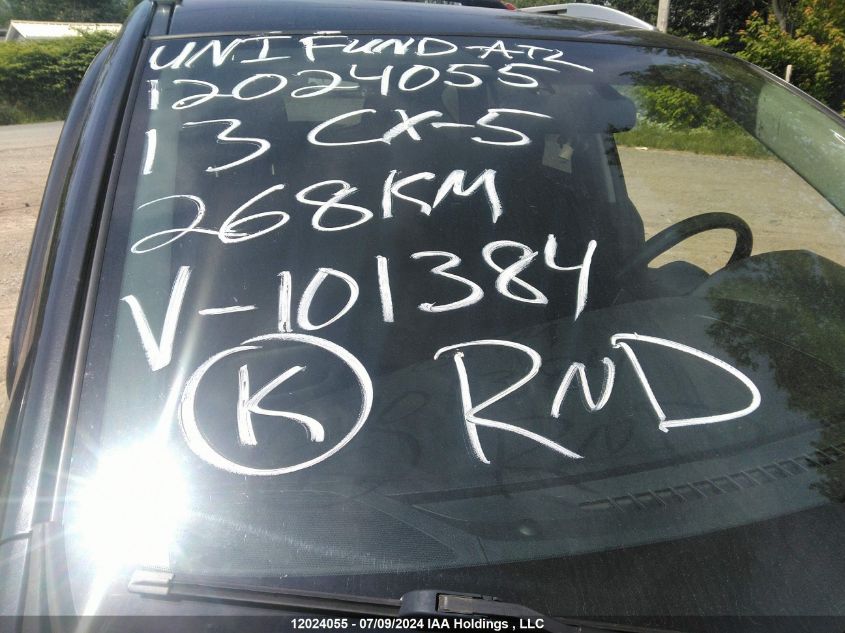 2013 Mazda Cx-5 VIN: JM3KE4CE2D0101384 Lot: 12024055