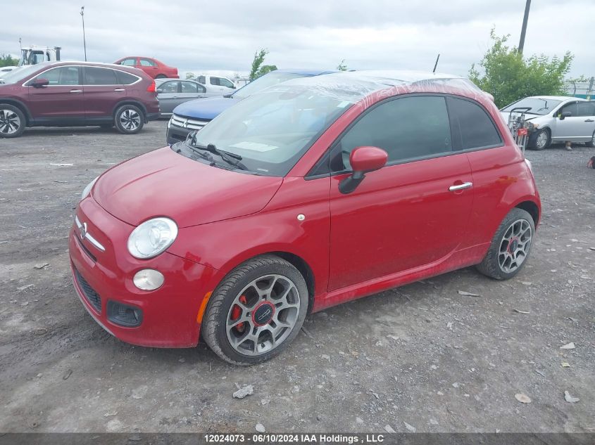 2014 Fiat 500 Sport VIN: 3C3CFFBR8ET195127 Lot: 12024073