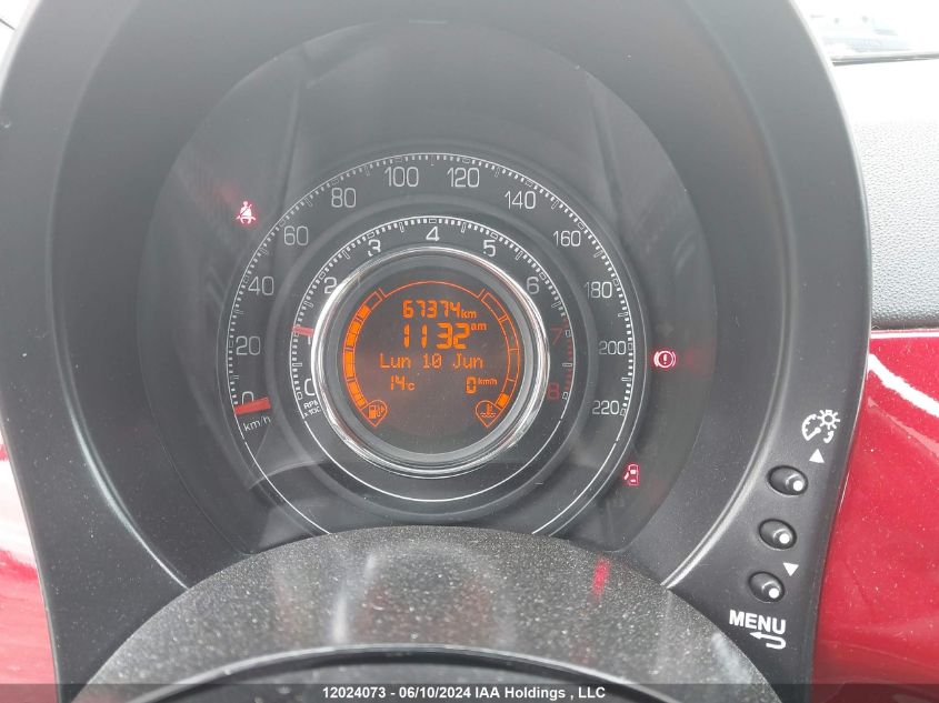 2014 Fiat 500 Sport VIN: 3C3CFFBR8ET195127 Lot: 12024073